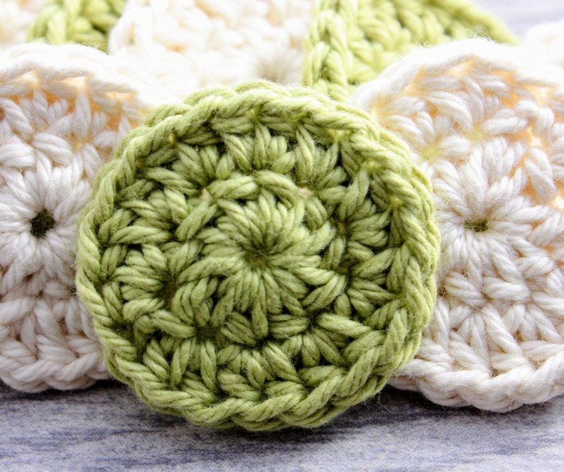 Reusable Cotton Rounds 10 Small Crochet Face Scrubbies in Etsy