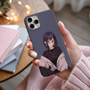 Funda para teléfono con personaje de anime K-pop modelo A2 con estilo manga japonés para iPhone 16, 15, 14, 13, 12, 11 Pro Pro Max, Galaxy S25-21, Plus, Ultra