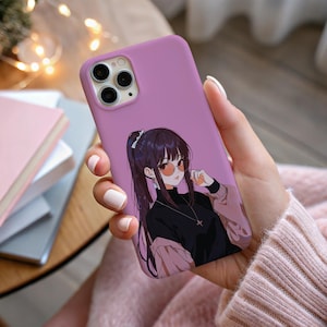 Anime K-Pop Charakter Modell A1 Handyhülle mit Japan Manga Style Cover für iPhone 16,15,14,13,12,11 Pro Pro Max, Galaxy S25-21,Plus, Ultra