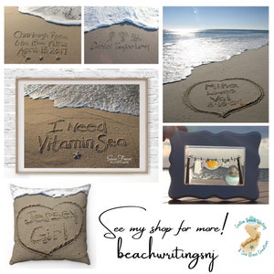Happy 70th Birthday Beach Card, Beach Writing, Ocean, Beach Photo Card, Beach Gift, Birthday Gift, Present image 3