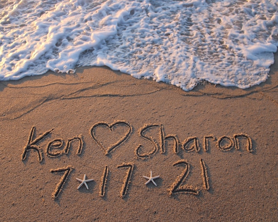 Beach Sand Writing
