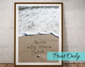 Avon by the Sea Beach Sand Beach Writing Photo Jersey Shore PRINT ONLY