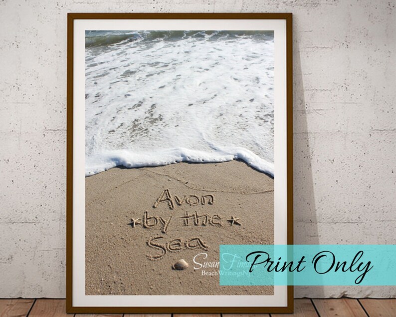 Avon by the Sea Beach Sand Beach Writing Photo Jersey Shore Etsy