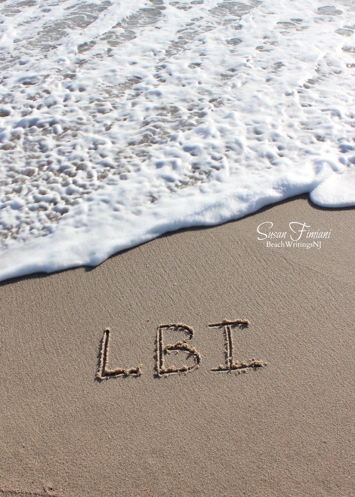 LBI Long Beach Island in the Sand Beach Writing Photo Jersey Etsy