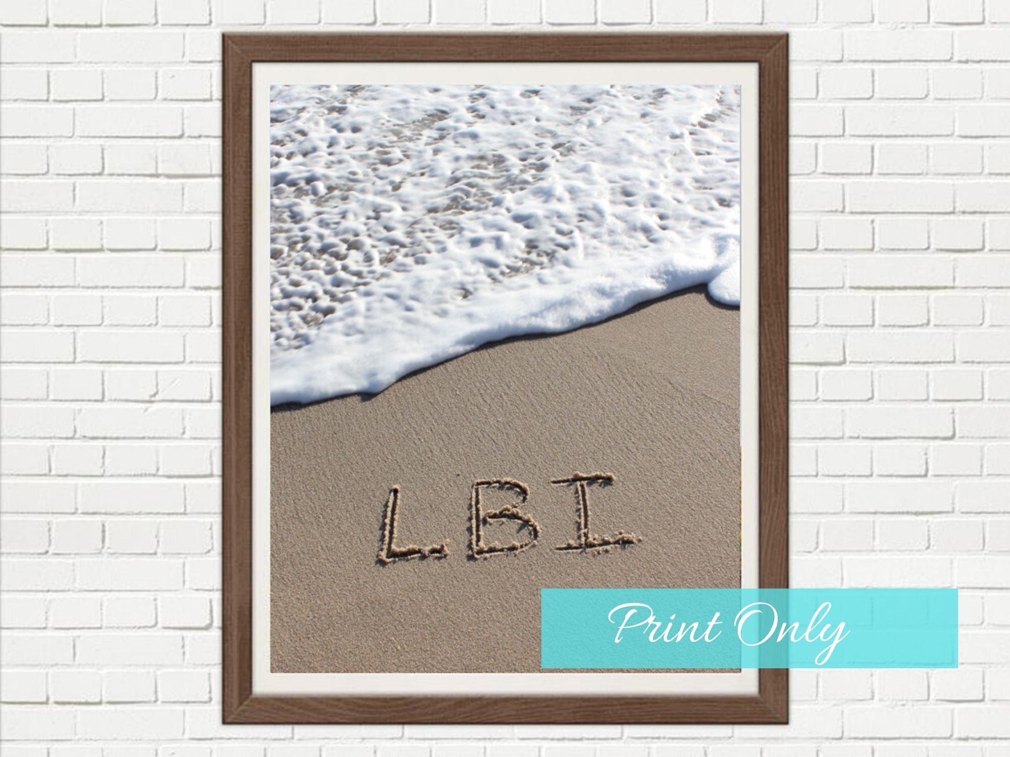 LBI Long Beach Island in the Sand Beach Writing Photo Jersey Etsy