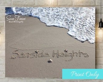 Seaside Heights, NJ Beach, Sand, Beach Writing, PRINT ONLY, Photo, Jersey Shore