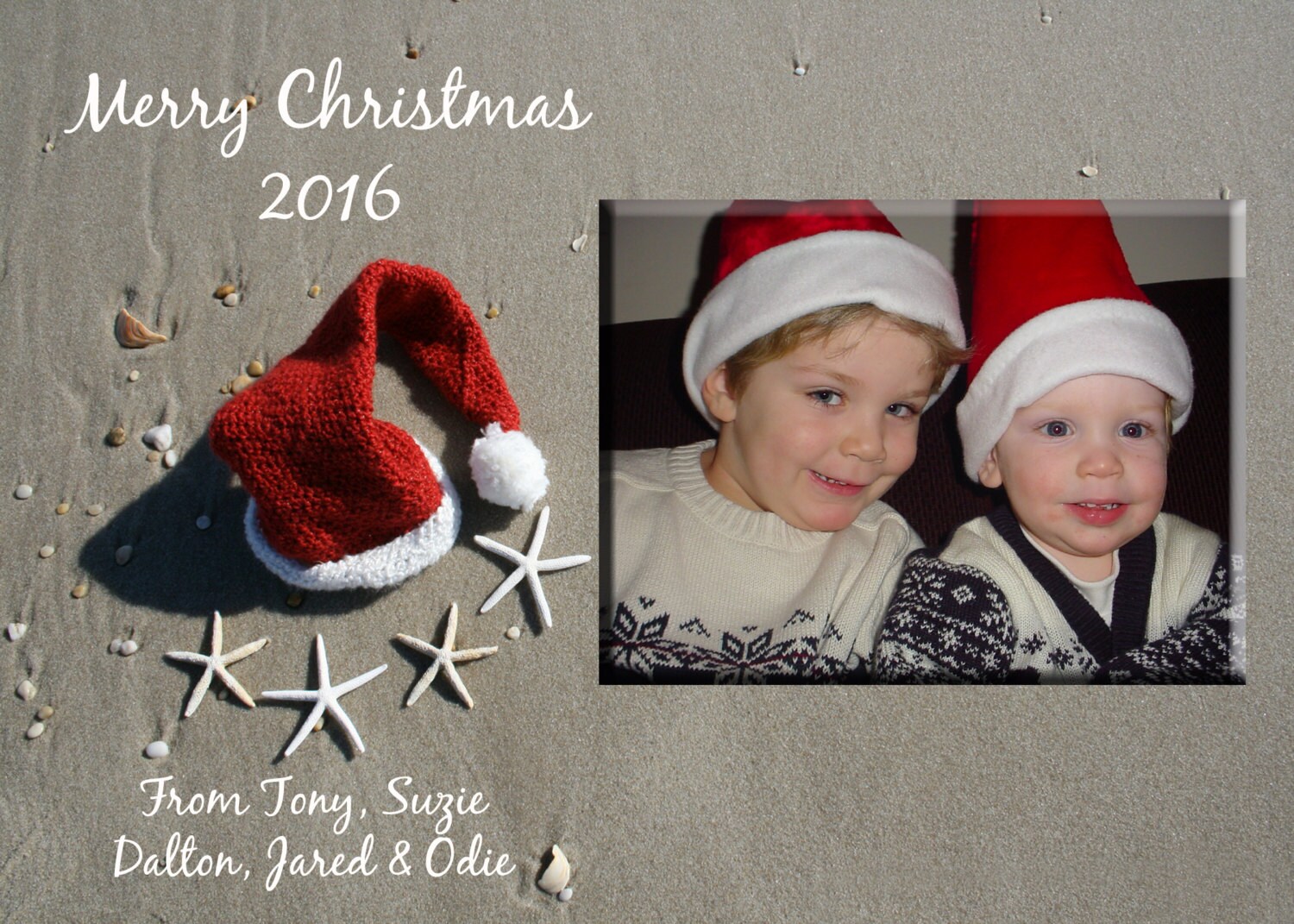 Beach Christmas Card Photo Custom YOU PRINT | Etsy