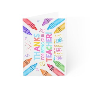 Tarjetas de agradecimiento para profesores, regalos para el aula, útiles escolares y paquetes educativos.