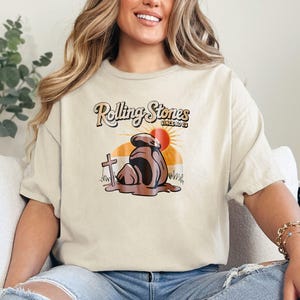 Rolling Stones T-Shirt, Trendy Easter Clothing, Jesus Christ Shirt, Gift For Christian, Faith-Based Graphic Tee, Gift For Her