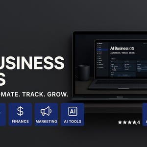 Notion Business OS テンプレート | 起業家向け AI 搭載 CRM、財務、マーケティングダッシュボード