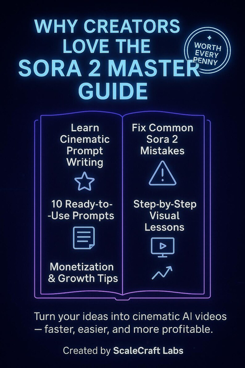 Sora 2 AI Video Prompts Master Guide - Etsy