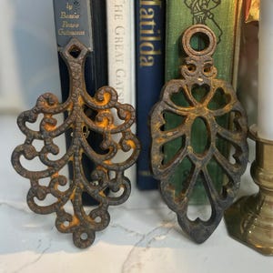 2 Vintage Wilton Cast Iron Trivets 1940s 1950s