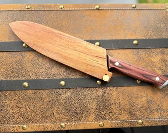 Saya personalizada para facas - proteção de madeira para facas de cozinha.