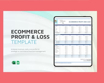 E-Handel, Gewinn- und Verlustrechnung, Excel-Vorlage für die Gewinn- und Verlustrechnung: Monthly, Tracker