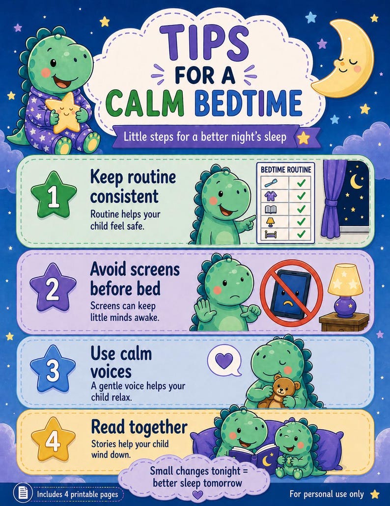 Avoiding Routine Drawings Bedtime Routine Chart for Kids Printable, Reward Chart, Toddler Sleep ...