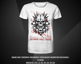 Dark Art Shirt for Metalheads & Rebels | We Rose From Ruin Edition | bloody skull design - Organic Shirt