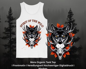 Wild und Frei I Tattoo Designs I SpiritAnimal Shirt I BlackworkTattoo Wear - Organic Tank Top