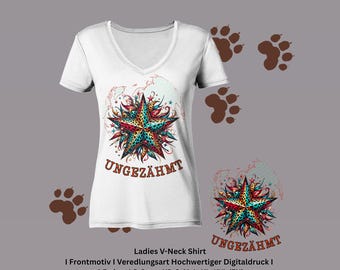 Wild & Retro I Tattoo Classics Shirt I Vintage Vibes Fashion - Ladies V-Neck Shirt