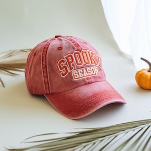 Embroidered SPOOKY SEASON hat, Embroidered dad hat, Halloween hat, Spooky Season baseball hat, trendy Halloween gift, spooky season dad hat