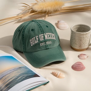 The Gulf Of Mexico Embroidered Cap, Gulf Coast Cap, American Gulf Of Mexico Hat, Politics Cap