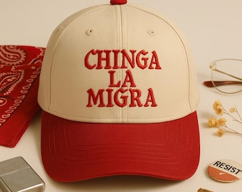 Sombrero Chinga La Migra bordado, gorra de algodón político