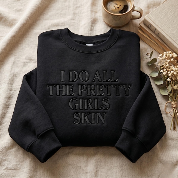 Embroidered Sweatshirt, Esthetician Shirt, Skincare Gift, Trendy Graphic Crewneck
