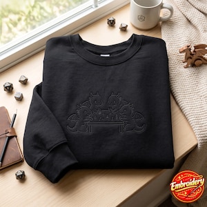 Geborduurd DnD-sweatshirt, grappig T-shirt met drakenparodie, cadeau voor Dungeon Master-gamers