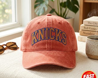 Embroidered Knicks Washed Cap, Playoff Gear