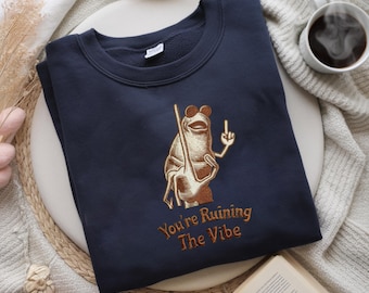 Geborduurd Marcus The Worm Meme-shirt: grappig Brain Rot T-shirt
