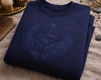 Sudadera bordada Minnesota Loon, diseño rebelde tonal