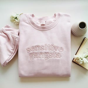 Embroidered Sensitive Gangsta Amaya Papaya Quote Meme God Forbid I&#39;m a Sensitive Gangster Love Saying Island Huda I&#39;m a Mommy Mamacita