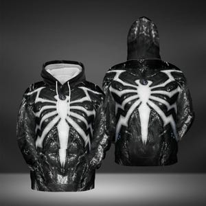 Spider 3D Full Over Print Hoodie, Spider Super Hero Cosplay Hoodie Sweatshirt, Spider Halloween Shirt, Spider Halloween Costume