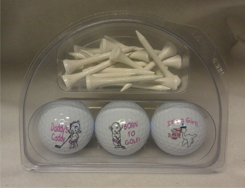Birth Announcement Golf Balls It's a Girl Golf Ball Etsy