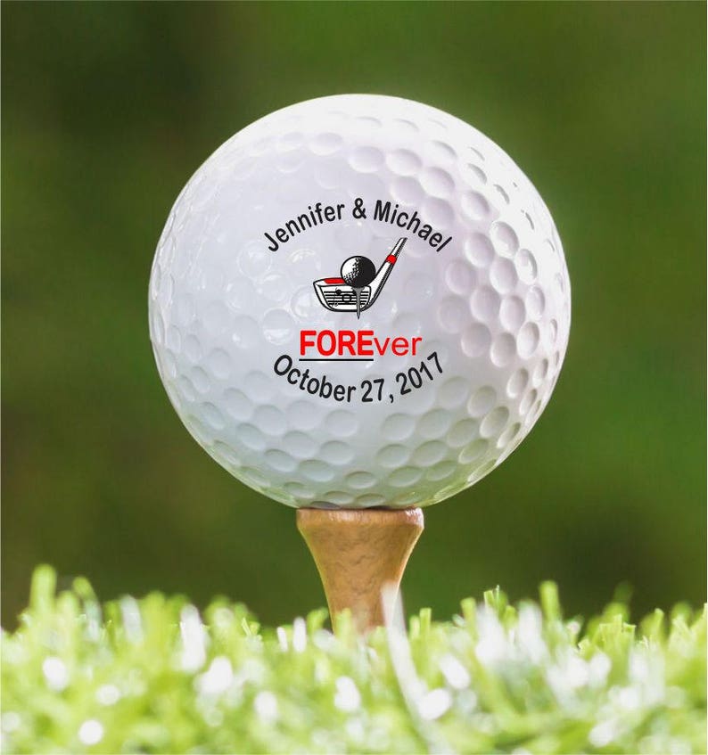 Personalized Wedding Favor Golf Balls FOREver Design Etsy