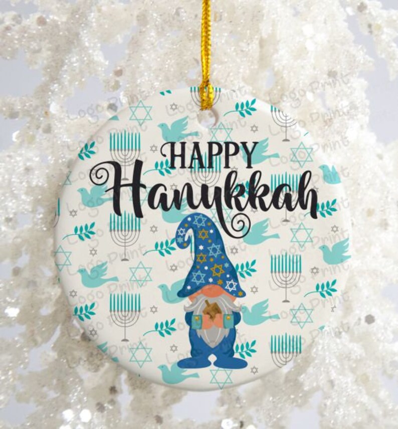 Personalized Jewish Ornament Happy Hanukkah Ornaments Etsy