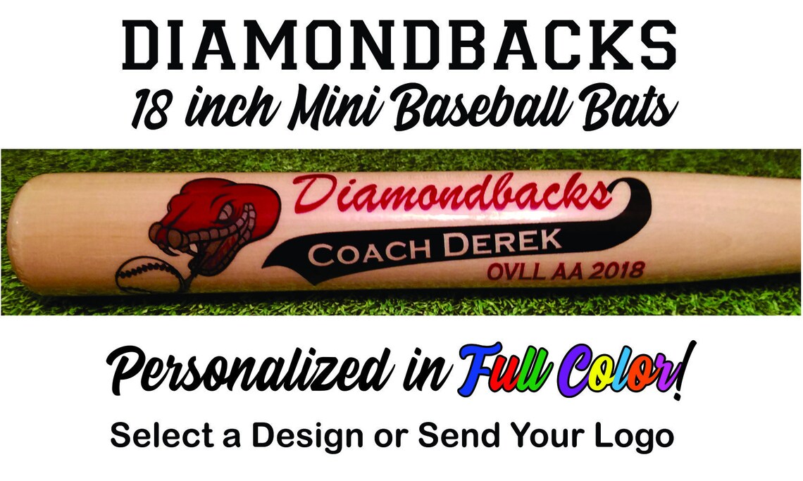 Diamondbacks Mini Bates de Béisbol Individualmente | Etsy
