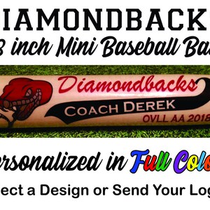 Diamondbacks Mini Bates de Béisbol Individualmente | Etsy