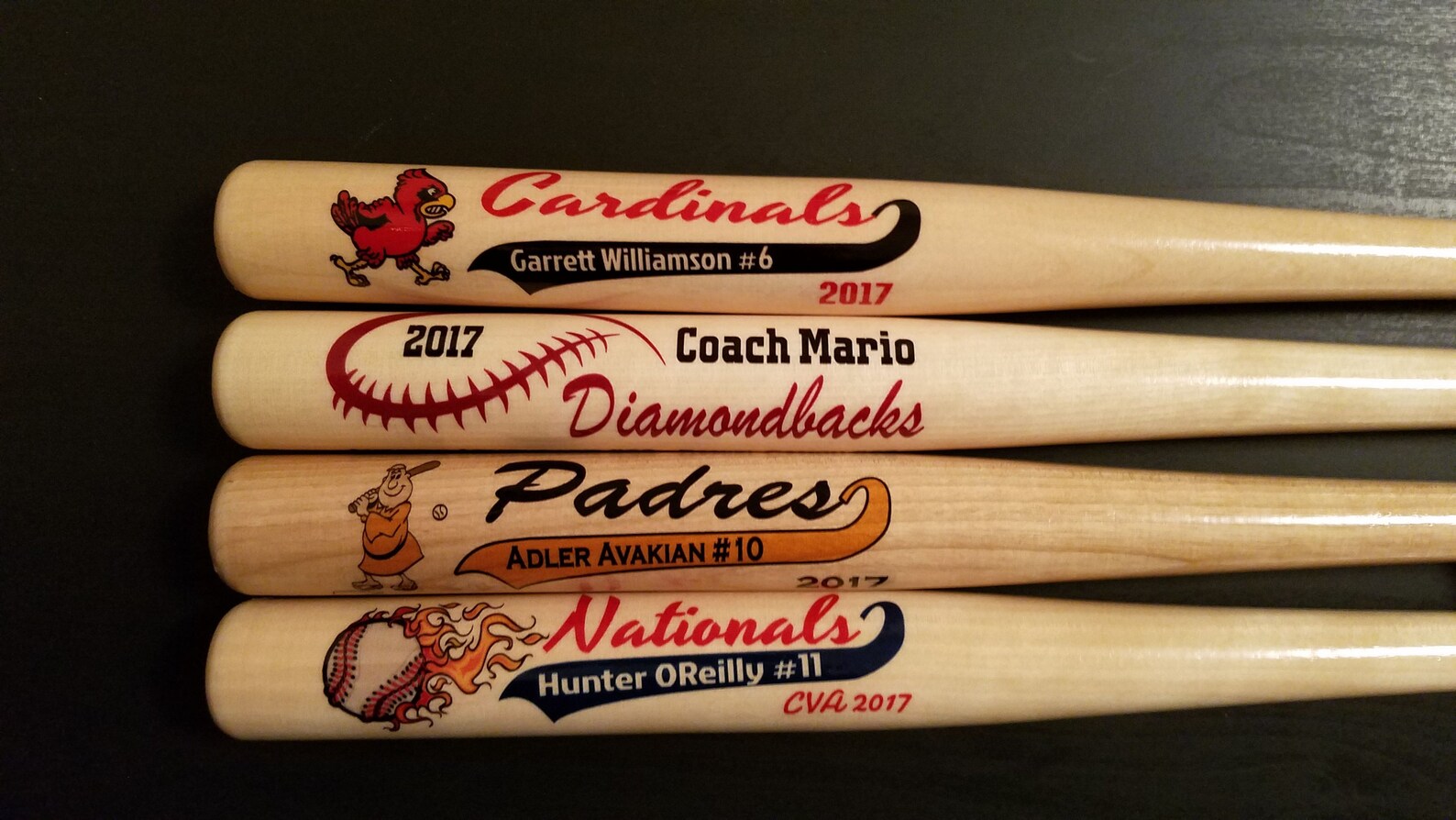 Mini Baseball Bats Cubs Individually Personalized Trophy Etsy