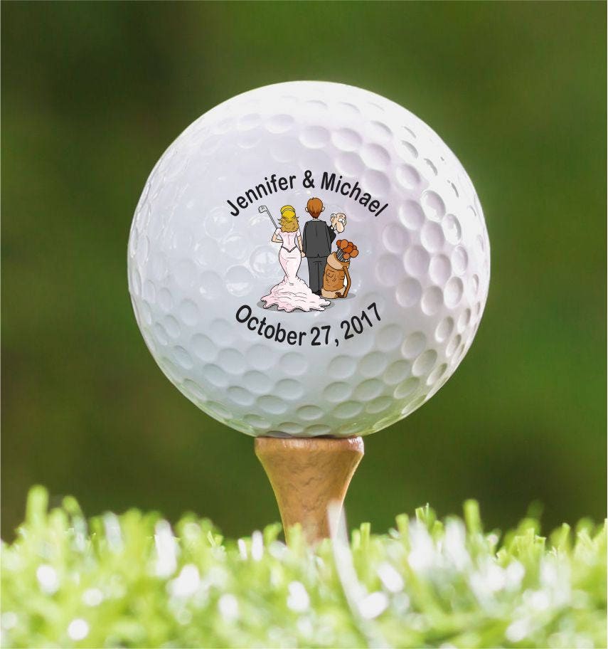 Personalized Wedding Favor Golf Balls Preacher Design Etsy