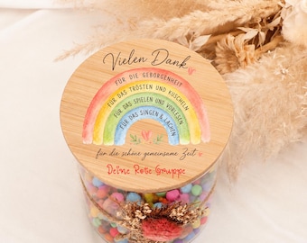 Abschiedsgeschenk Erzieherin, Personalisiertes Vorratsglas als Danke Geschenk zum Kita Abschied, Abschiedsgeschenk Kindergarten, Vielen Dank
