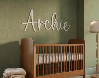 Letrero de madera personalizado con el nombre del bebé: Letrero personalizado para la habitación del bebé, letrero de madera con el nombre, decoración de pared para la habitación del bebé, decoración de la habitación del bebé, decoración de madera, letrero de MDF