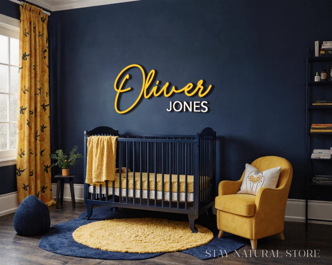 Custom Wood Name Sign: Personalized Nursery Decor, Nursery Ornament ...