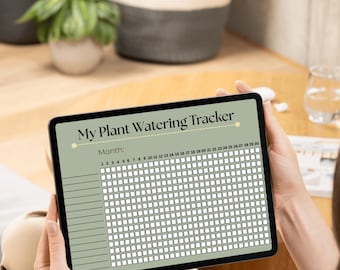 Plant Watering Tracker, Plant Care Journal (Digital Download)