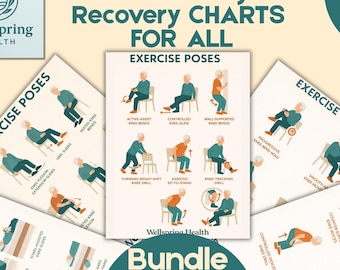 Oefenschema's voor kniemobiliteit en herstel | ACL-meniscusoperatie Revalidatie | Afdrukbaar cadeau voor fysiotherapie-oefeningen na een knieoperatie (pdf)