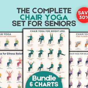 Stolsyoga för seniorer, 6 utskrivbara sittande träningsscheman för balans, styrka och flexibilitet