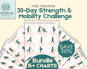 Senior Strength Mobility Workout Bundle | Low Impact Fall Prevention (PDF)