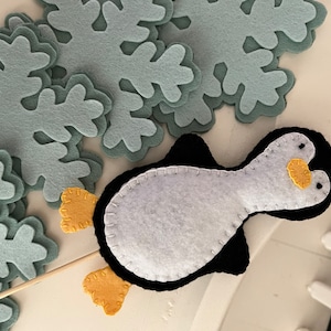 Arctic cake topper penguin first birthday penguin 1st birthday Arctic penguin birthday custom first birthday penguin felt topper