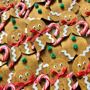 Christmas candy cane gingerbread party favors Christmas class party favor Christmas favor