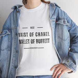 Camisetas engraçadas de benefício de jejum, Cintura da Chanel Wallet of Buffett Camiseta unissex de algodão pesado, Camisetas engraçadas de jejum intermitente para ela