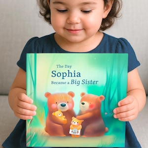 Personalized Big Sister Book – Custom Story for a Girl Becoming a Big Sibling – Keepsake Gift for Child, Pregnancy, New Baby or Baby Shower